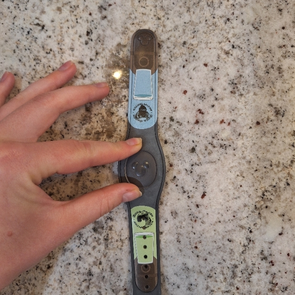 Gray and Blue Silicone Watch Band
